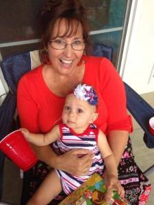 A new friend-in-the-making, Miss Gabey -- at this year's 4th of July party